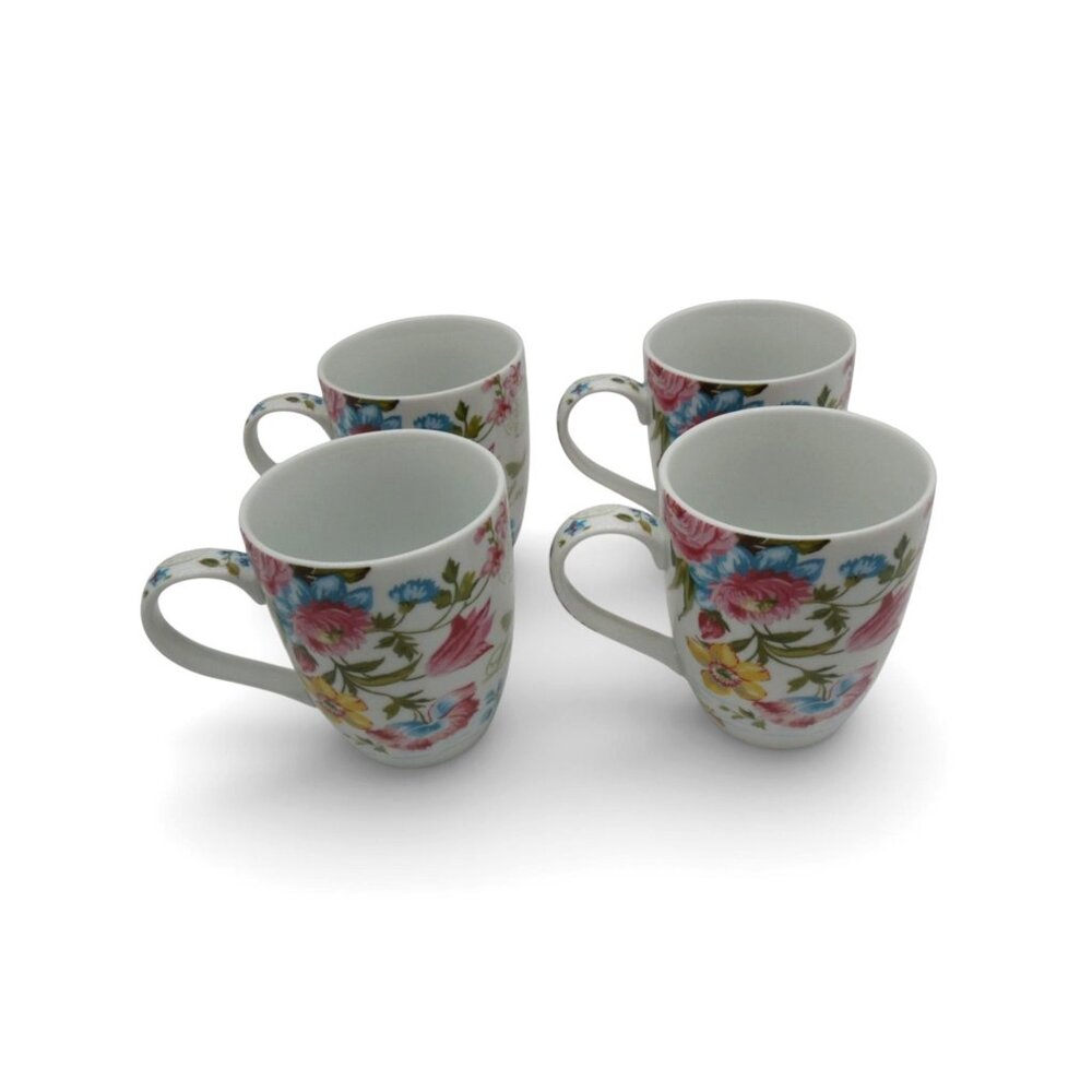 Easy Life Jardin Secret Dora Papis Floral Mug Set Of 4 Italy